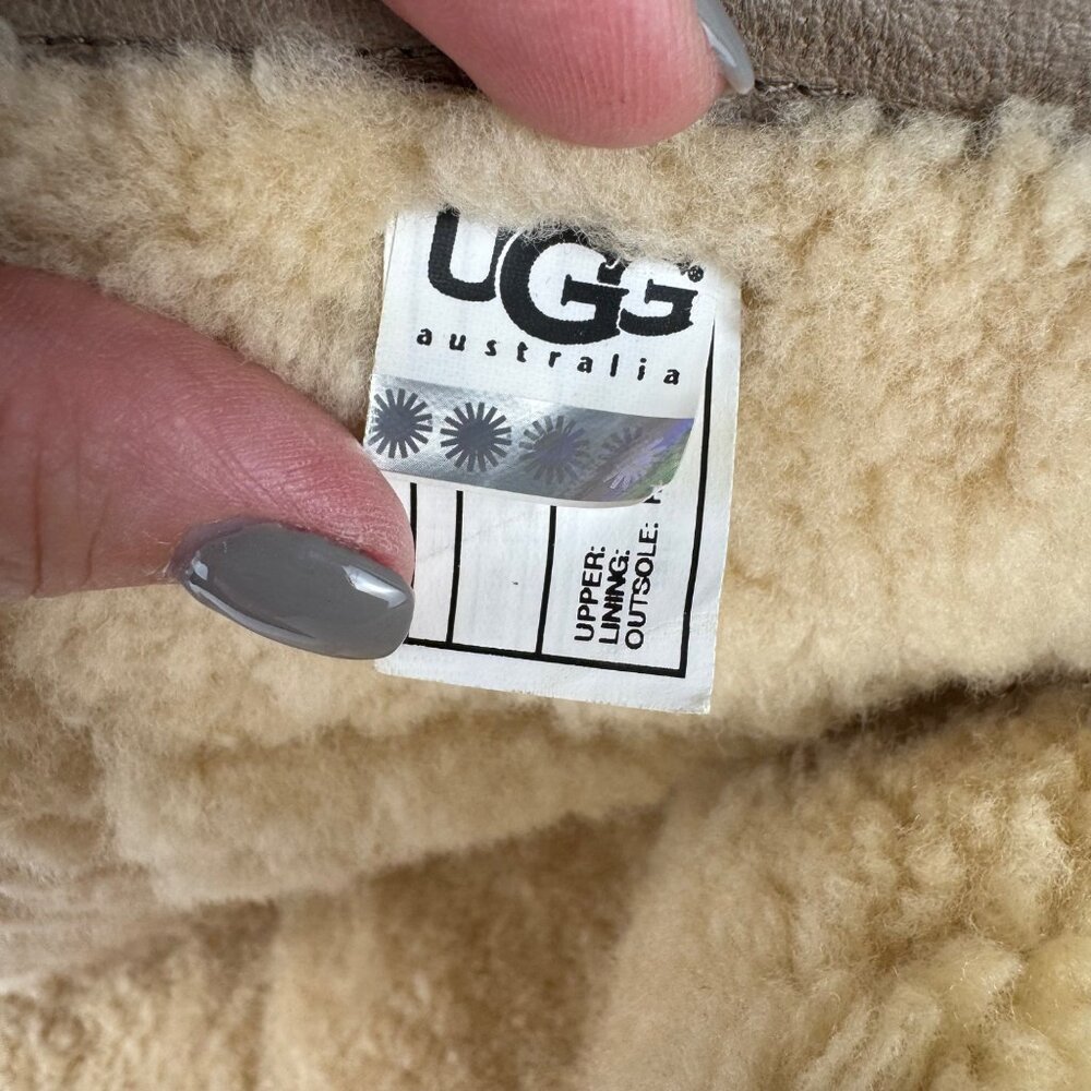 Ugg Jillian Suede Riding Boots Size 8 Sherpa Tan Brown Casual Winter Outdoors - Picture 11 of 16